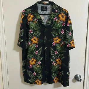 EUC Scotch & Soda Tropical Palm Button Down Shirt